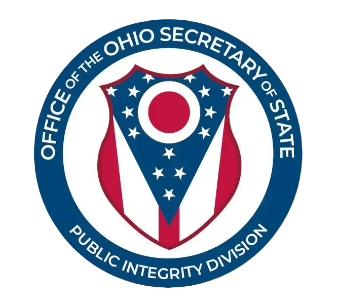 Seal of the Ohio Secretary of State Public Integrity Division.
