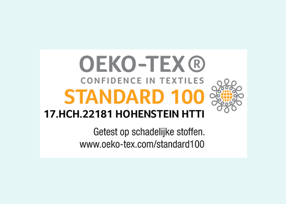 STANDARD 100 gecertificeerd door OEKO-TEX®