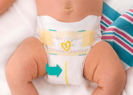 Luiers met uitgesneden navel