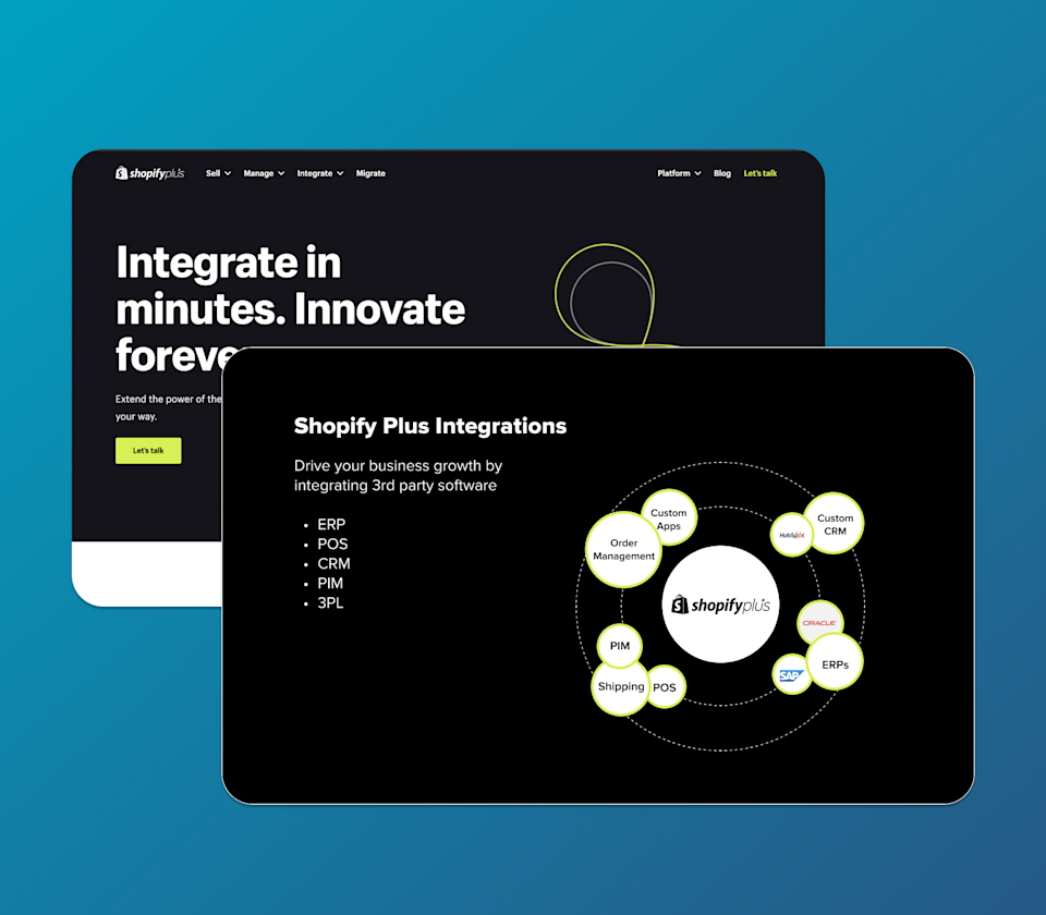 Shopify plus integrations - fashion sites