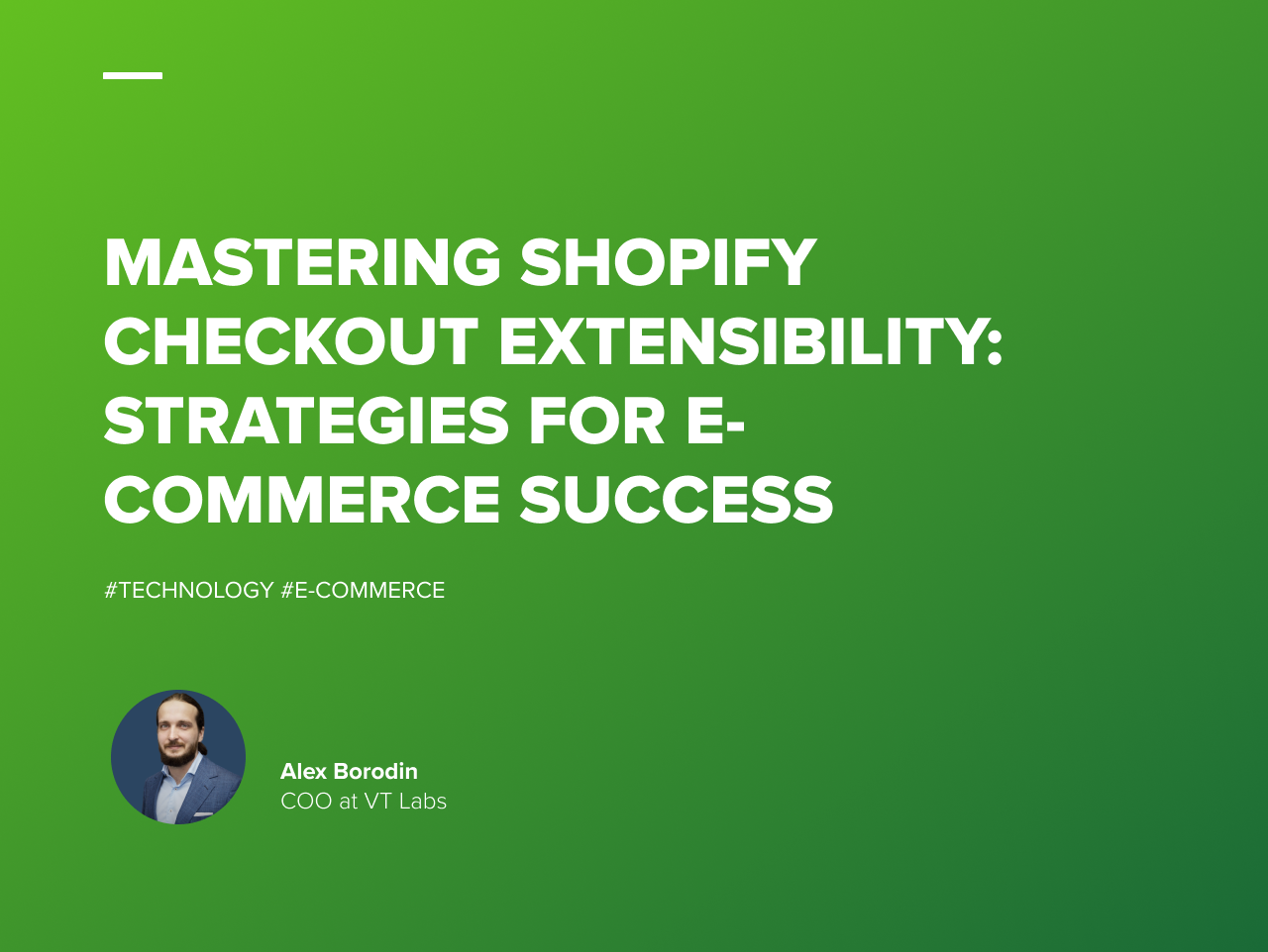 Mastering Shopify Checkout Extensibility | VT Labs