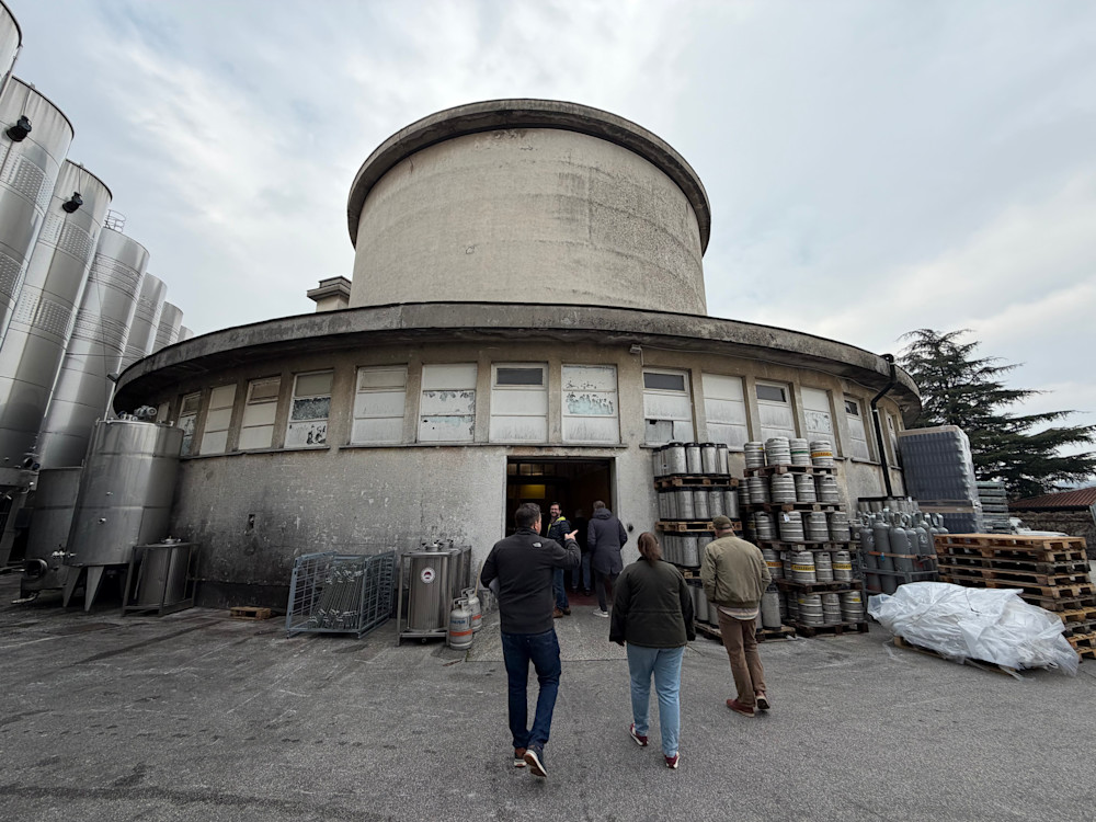 Not your typical château: this Slovenian winery was all hard lines and brutalist architecture on the outside. But beautiful wines on the inside.