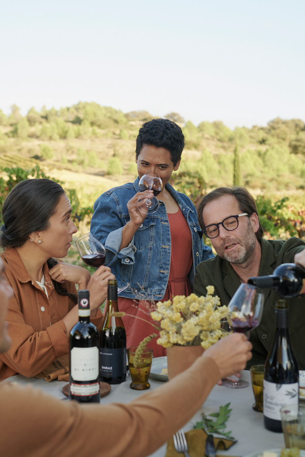 Winemakers enjoying a wine tasting