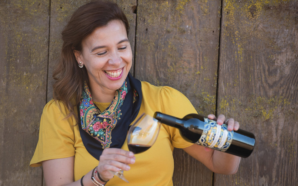 Ana Diogo-Draper with wine