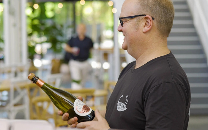 Grounded Cru Geoff Joffa Thompson at a Wine Tasting Event