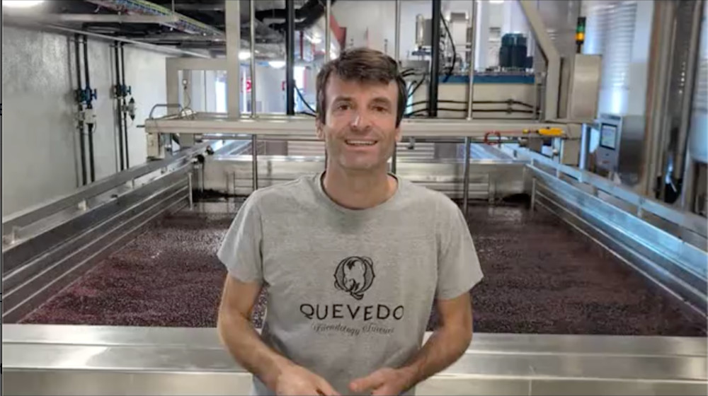 Oscar Quevedo inside the winery