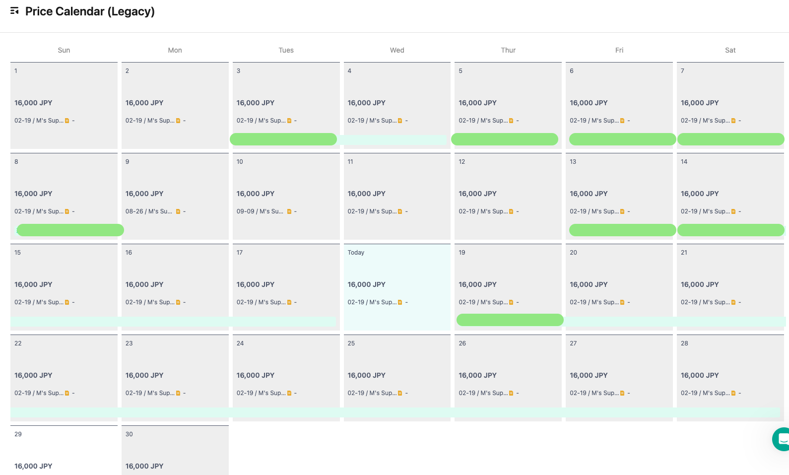 [Fee Management] Addition of monthly fee calendar