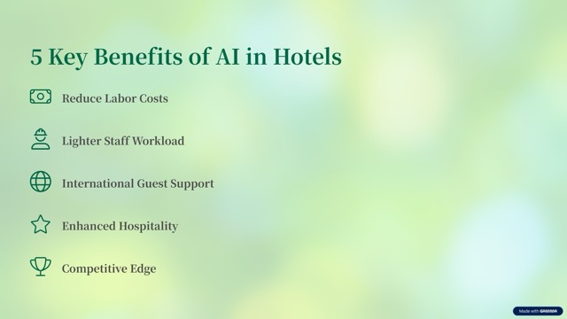 5 Key Benefits of Introducing AI in Hotels — It’s More Than Just Cutting Costs!