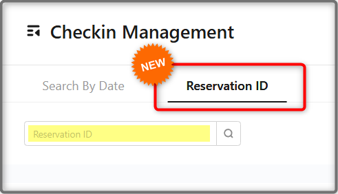 [Check-in Management] New Reservation Number Search Tab