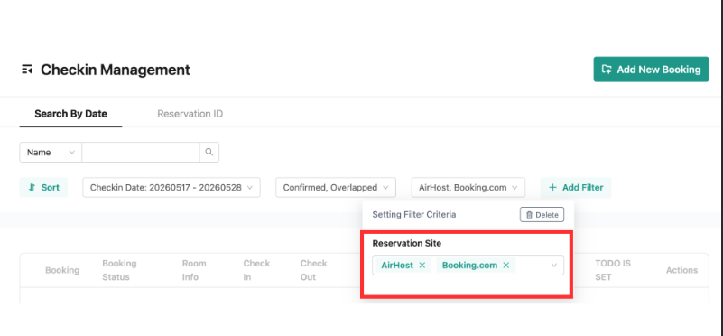 [Checkin Management] Supports Room Number Sorting