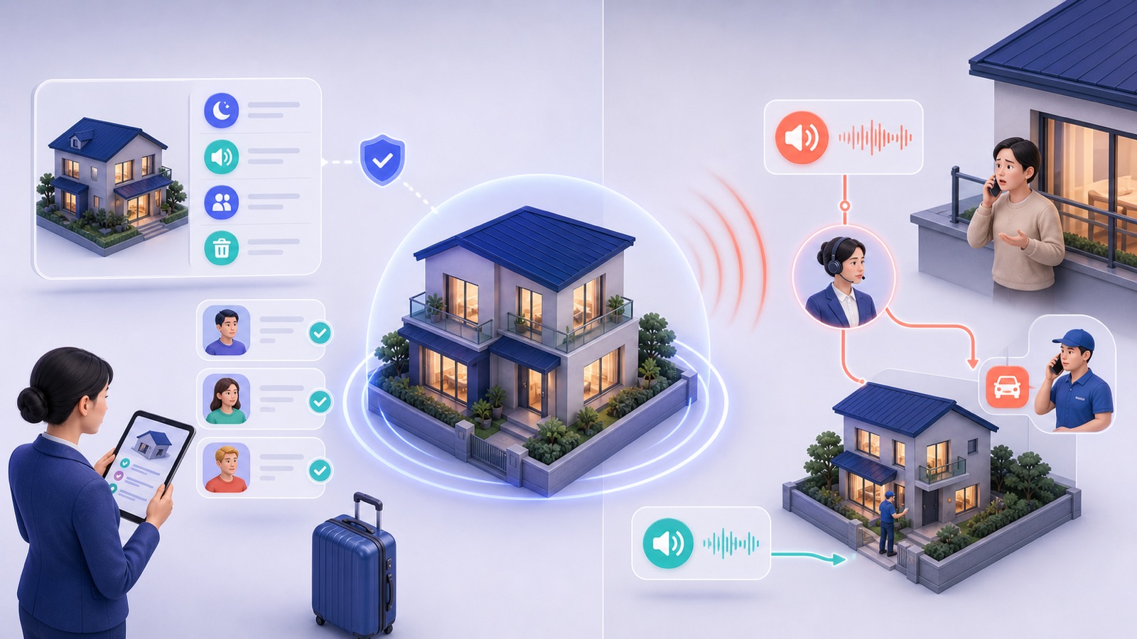 Pre-stay guidance helps prevent trouble, while operators respond quickly when a complaint occurs