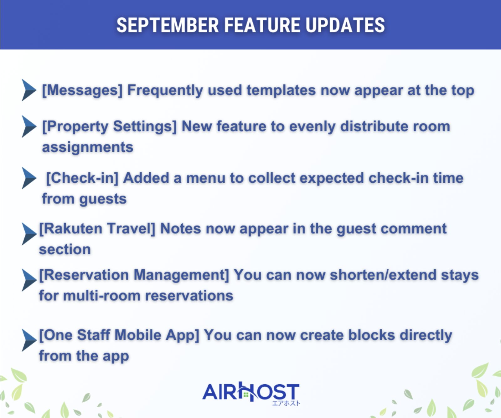  September Update Highlights