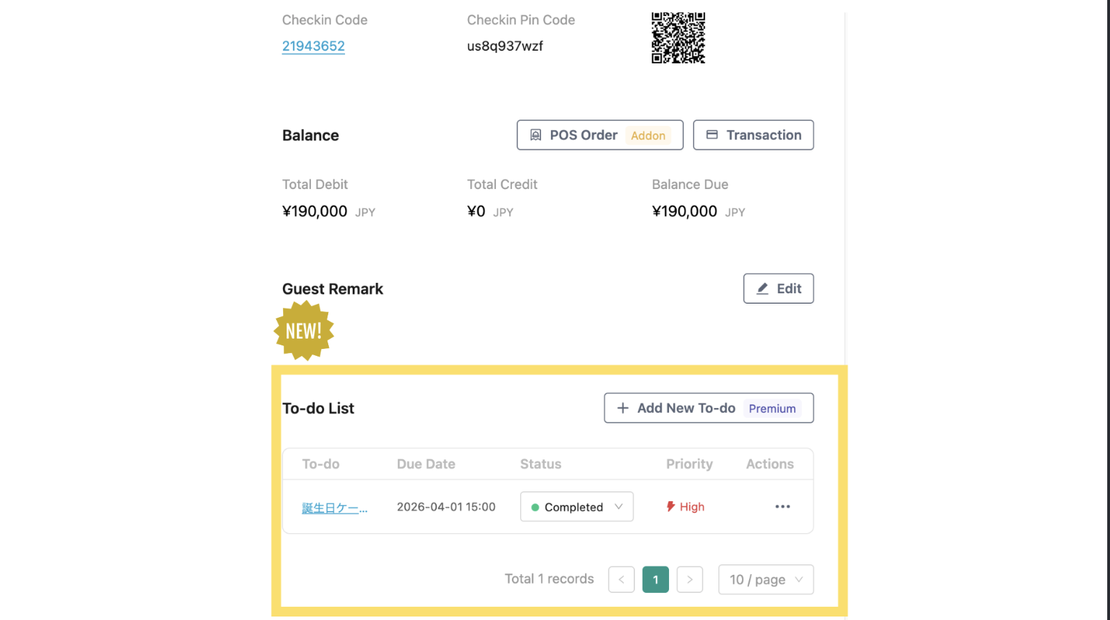 [ToDo Management] Tasks can now be viewed and added from reservation details!