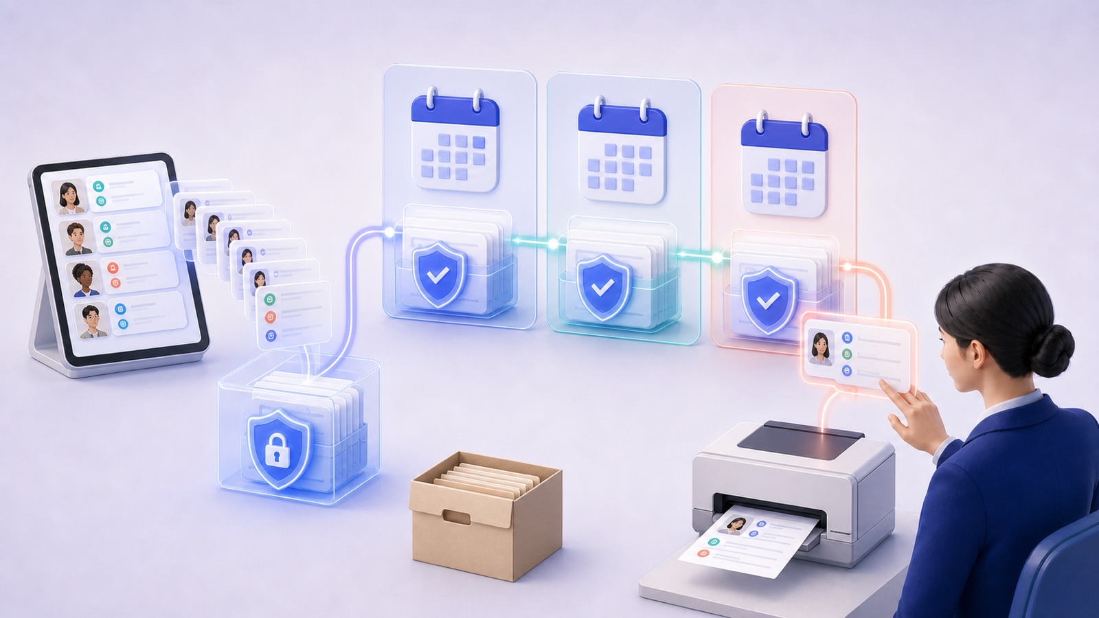 Guest registers are created digitally, retained securely for three years, and printed when required