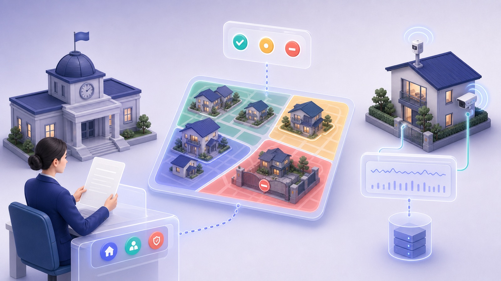 A local authority applying area-specific operating restrictions and ICT monitoring measures