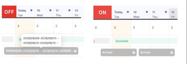 By default, consecutive blocks will continue to be merged automatically as before. Turn on Keep Blocks Separate to manage each date as an individual block.