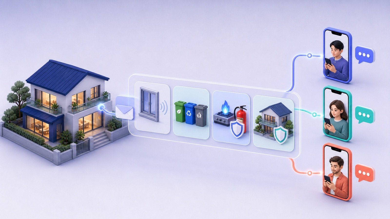 Four pre-stay guidance topics for vacation rentals: noise, waste, fire safety, and neighborhood respect