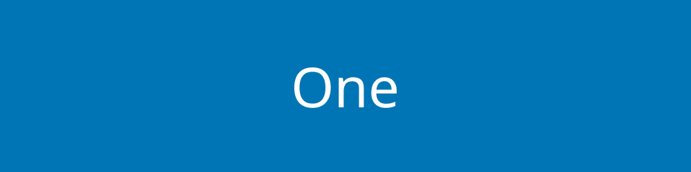 One