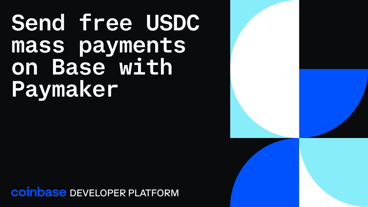 Send free USDC mass payments on Base with Paymaker | Coinbase