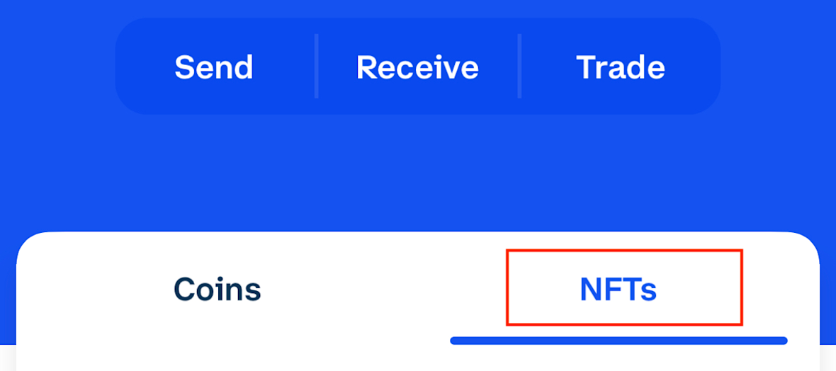 NFTs button on OpenSea