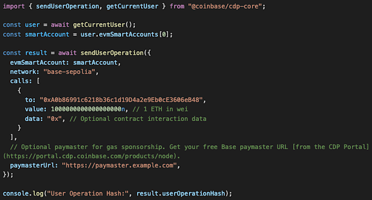 EW Paymaster Code Snippet