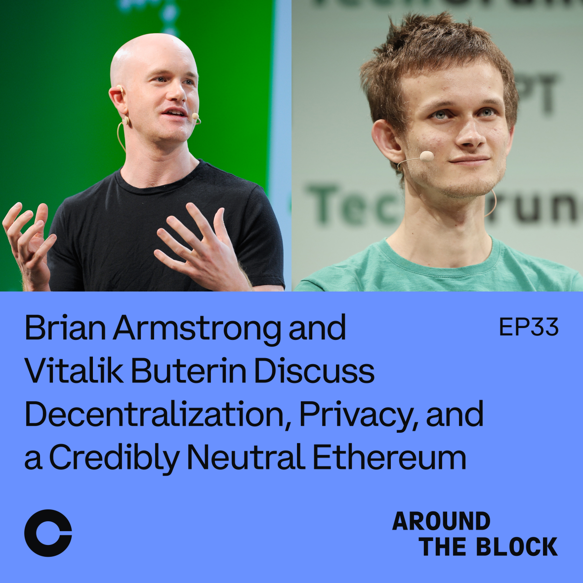 Brian Armstrong and Vitalik Buterin 