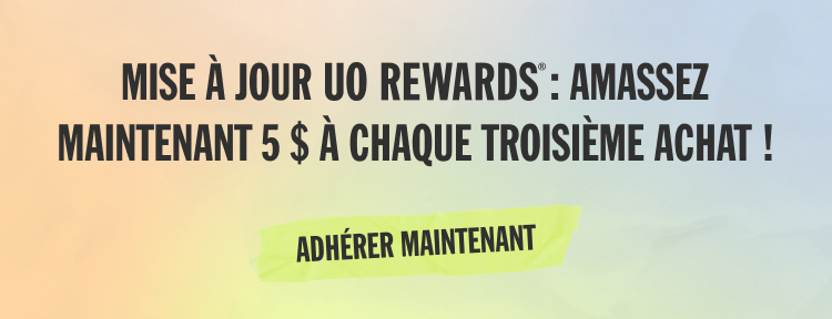 Promotional banner with text "EARN REWARDS EVEN FASTER ON EVERY 3RD PURCHASE!" and yellow "JOIN NOW" button on gradient background.