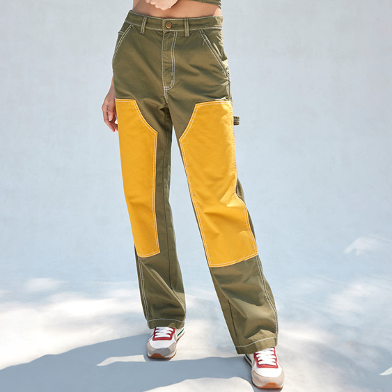 Buy STRAIGHT FIT ORANGE LOOSE CARGO PANTS for Women Online in India