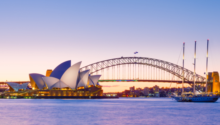 Image: Sydney Opera House and Harbour Bridge Dusk (https://commons.wikimedia.org/wiki/File:Sydney_Opera_House_and_Harbour_Bridge_Dusk_(3)_2019-06-21.jpg) by Benh LIEU SONG on Wikimedia Commons.
