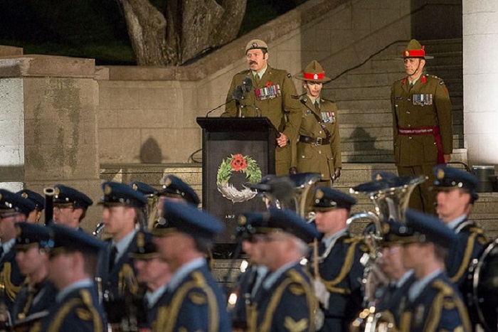 Image: Anzac 2015 Pukeahu (https://www.flickr.com/photos/manatu_taonga/18411225876/in/album-72157652382921721/) by Paul Fisher Photography on Flickr.