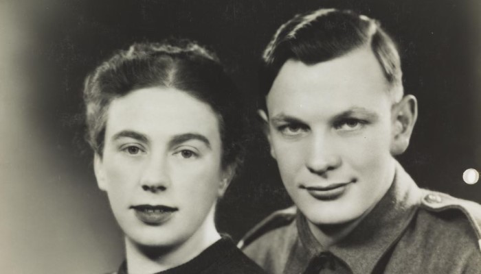 Circa 1939 photo portrait of Winifred Davin and Dan Davin.