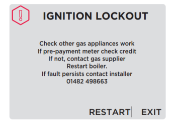 Ignition lockout display