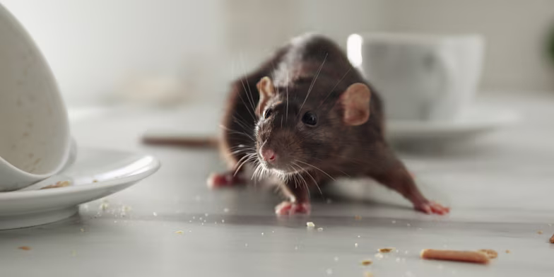 Rat on kitchen table