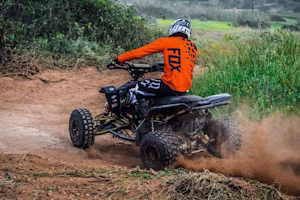 Person quad biking