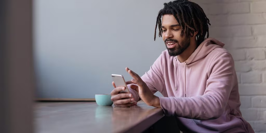 man on phone