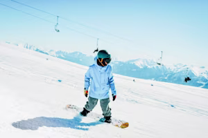 Child snowboarding