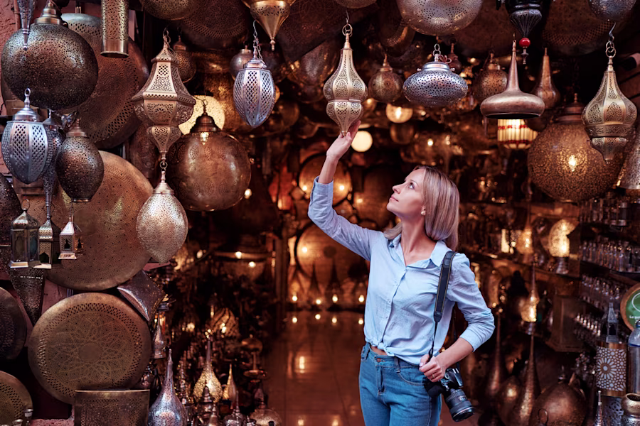 Person at Moroccan market