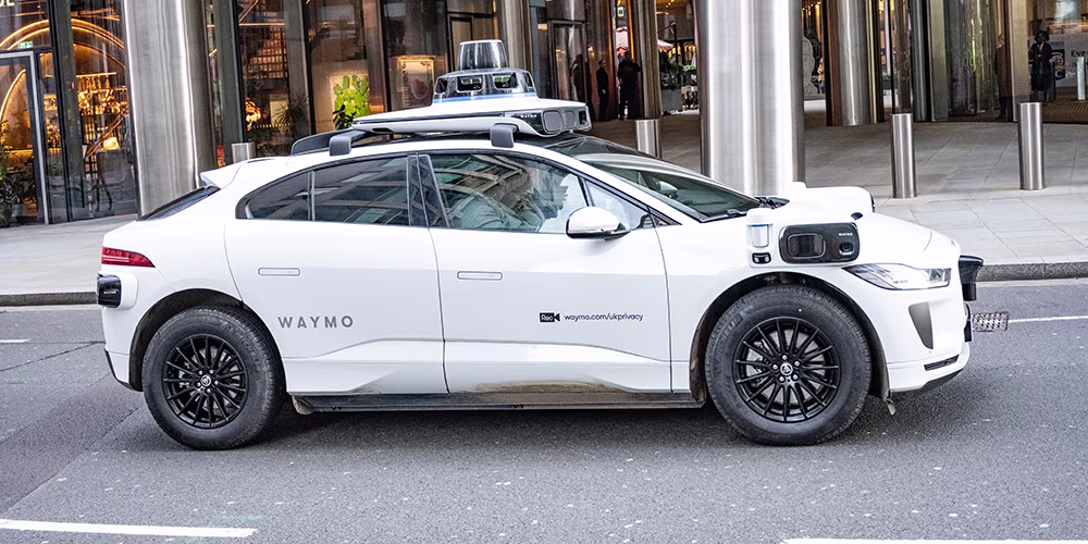 Waymo driverless cab in London