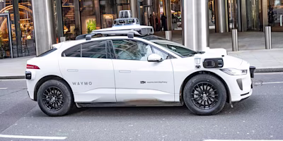 Waymo driverless cab in London