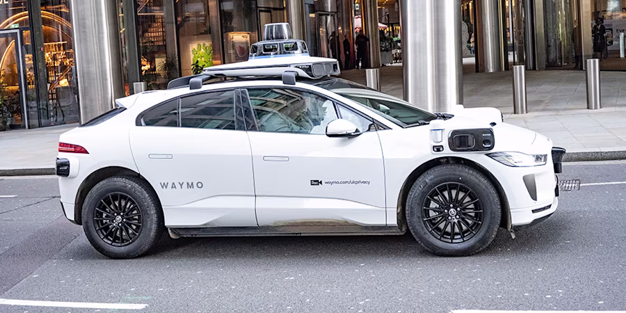 Waymo driverless cab in London