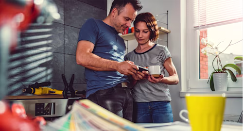 Couple in kitchen
