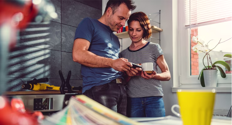 Couple in kitchen