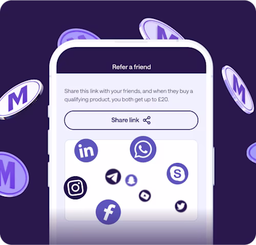 smartphone with social media icons