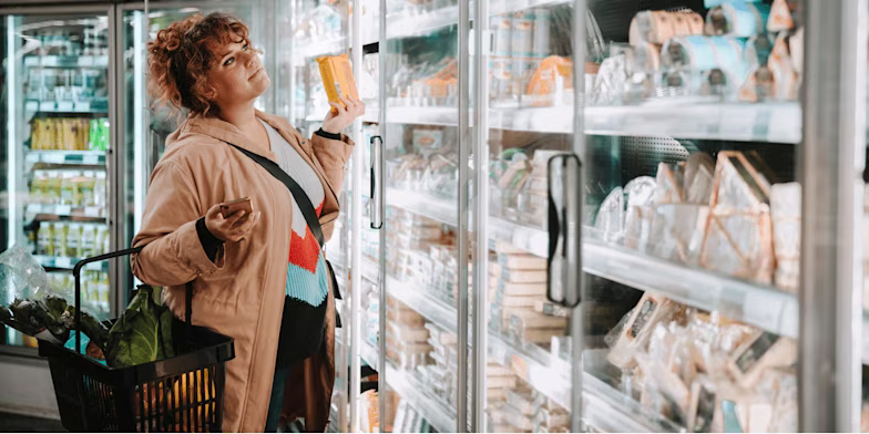 Woman shopping in the supermarket