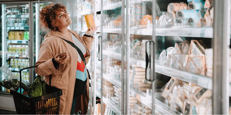 Woman shopping in the supermarket