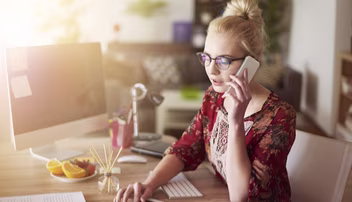 woman on phone
