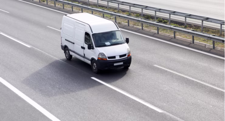 Van on the motorway
