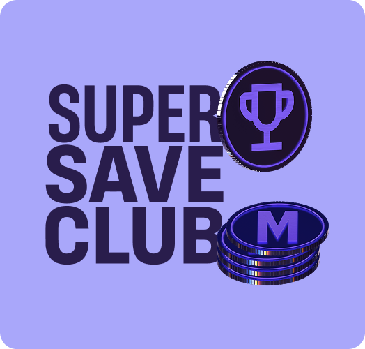 SuperSaveClub Hero with coins