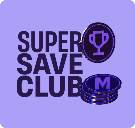 SuperSaveClub Hero with coins