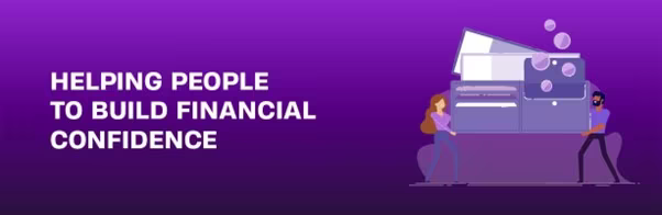 Helping People To Build Financial Confidence purple banner